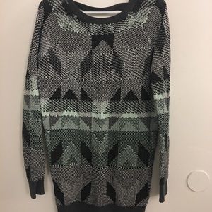 Long Sweater with Back Cutout